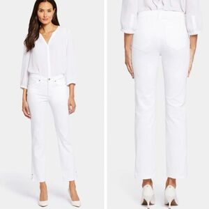 NYDJ Sheri slim White Straight-Leg Jeans